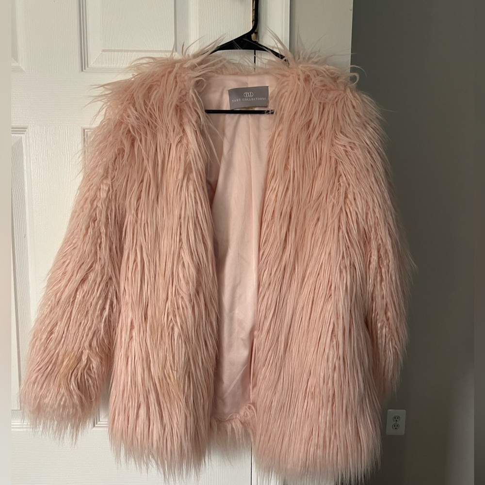 Pink Faux Fur Coat